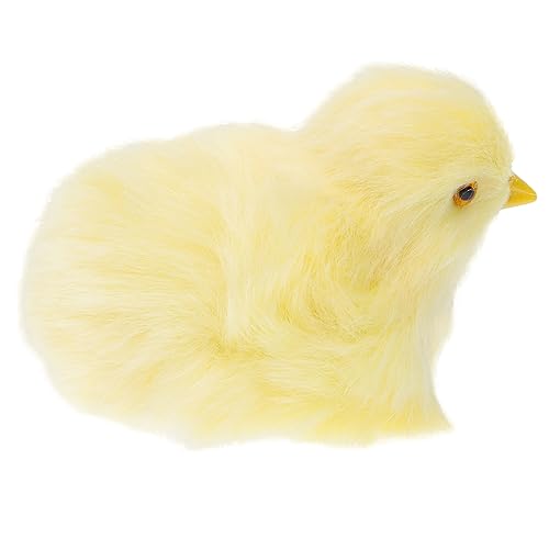 YARNOW Küken Plüschtier Garten Deko Lebensechtes Kleines Huhn Modell Osterdeko für Kindergeburtstag Party und Heimdekoration Künstliche Wolle und Kunststoff Leicht und Langlebig von YARNOW
