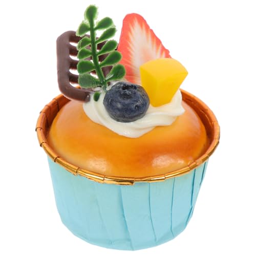 YARNOW Künstlicher Cupcake Deko Modell Realistische Tortendekoration Aus PU Für Tischkuchendekoration Hochzeit Party Und Fotografie Mit Goldenen Akzenten von YARNOW