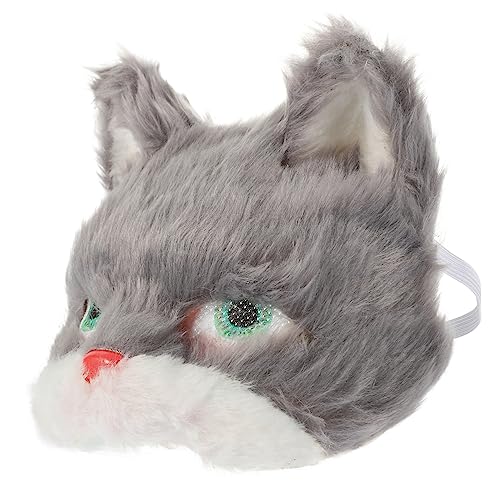 YARNOW Kuschelige Katzenmaske für Karneval und Kostümpartys Handgefertigte Tiermaske für Cosplay Passend für Halloween Geburtstagsfeiern und Maskenbälle mit Elastischem Band für YARNOW Kuschelige Katzenmaske für Karneval und Kostümpartys Handgefertigte Tiermaske für Cosplay Passend für Halloween Geburtstagsfeiern und Maskenbälle mit Elastischem Band für von YARNOW