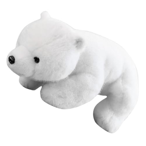 YARNOW Kuscheliges Liegendes Eisbär Plüschtier Weiches Kissen für Schlafzimmer und Wohnzimmer Kawaii Stofftier zum und Entspannen für Mädchen Hochzeitsmitbringsel von YARNOW