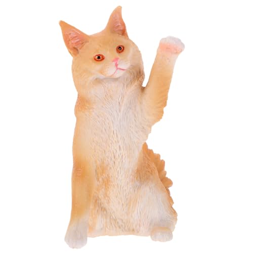 YARNOW Lebensechte Katzenfigur Dekoratives Kunststoffmodell Für Erwachsene Lernspielzeug Und Stilvolle Deko Für Schlafzimmer Und Garten von YARNOW
