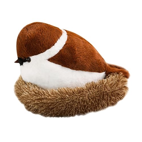 YARNOW Lebensechte Plüschsperlinge Tierspielzeug Für Dekoratives Haushaltsornament Sicheres Und Langlebiges Plüschtier Für Fantasievolles Und Vogelliebe von YARNOW