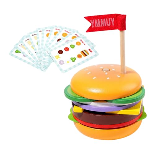 YARNOW Lernspielzeug Hamburger Stapelspiel Motorisches Training Pädagogisches Food Toy aus Langlebigem Material Fördert Hand Auge Koordination und Kognitive Entwicklung Geeignet für YARNOW Lernspielzeug Hamburger Stapelspiel Motorisches Training Pädagogisches Food Toy aus Langlebigem Material Fördert Hand Auge Koordination und Kognitive Entwicklung Geeignet für von YARNOW