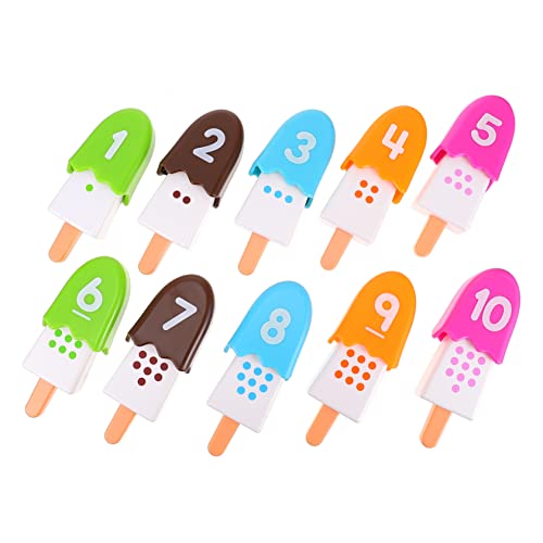 YARNOW Lernspielzeug Set Digitales Zahlen Eiscreme Spielset für Ab Monaten Fördert Farben und Zahlenkenntnisse Sicheres Hochwertiges Kunststoffmaterial Rollenspiel für Mädchen und Jungen von YARNOW