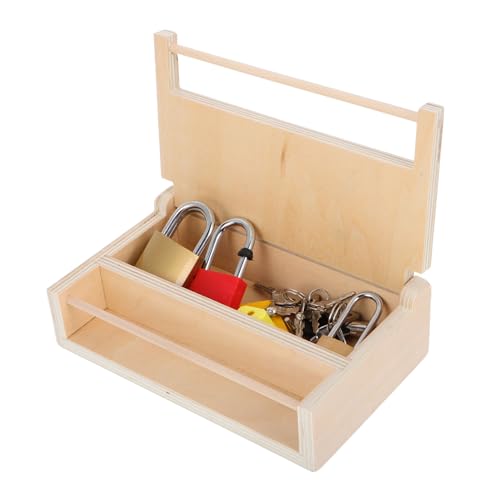 YARNOW Lernspielzeug für die Früherziehung Ringstapler Babyspielzeug Montessori-Lerntablett Schloss und Schlüssel Kofferschlösser mit Schlüssel verriegeln Kandidaten Holz YARNOW Lernspielzeug für die Früherziehung Ringstapler Babyspielzeug Montessori-Lerntablett Schloss und Schlüssel Kofferschlösser mit Schlüssel verriegeln Kandidaten Holz von YARNOW