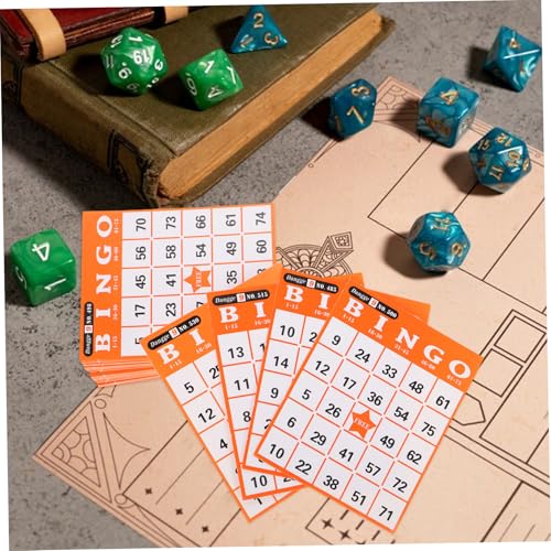 YARNOW Lotteriekarte Bingo-kartenspiel Bingo- Druckbare Bingokarten Spielkarten Papier Gelb Zufällige Farbe von YARNOW