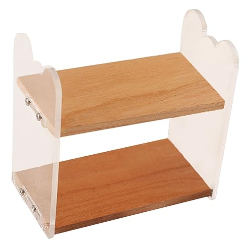 YARNOW Puppenhaus Kleiner Bücherregal Holz Möbel 1:12 Miniatur Puppenhaus Zubehör für Kinderzimmer Deko von YARNOW