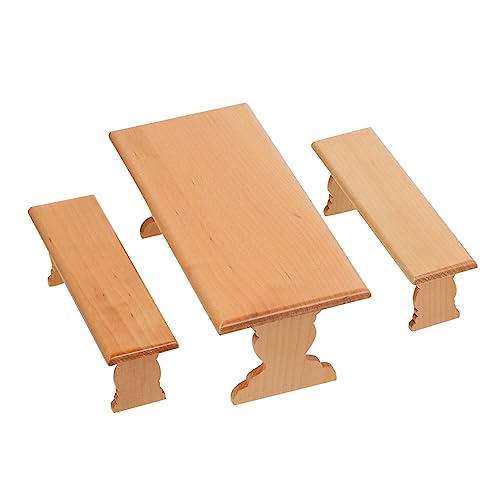 YARNOW Maßstab Holz Tisch und Stuhl Langlebiges Kinderspielzeug Detailreich Gestaltete Miniaturmöbel Pädagogisch Wertvolles für Mädchen YARNOW Maßstab Holz Tisch und Stuhl Langlebiges Kinderspielzeug Detailreich Gestaltete Miniaturmöbel Pädagogisch Wertvolles für Mädchen von YARNOW