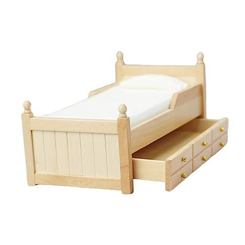 YARNOW Maßstab Puppenstube Schlafzimmer Zubehör für Mädchen DIY Landschaftsspielzeug von YARNOW
