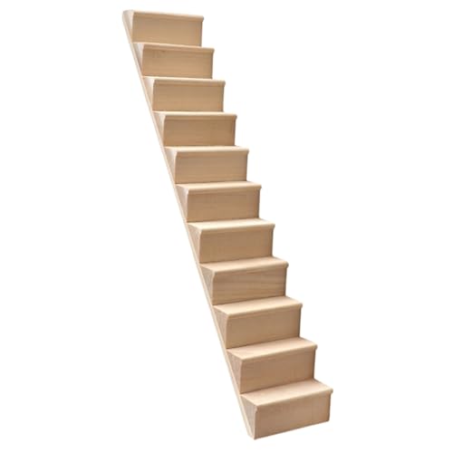 YARNOW Maßstab Robuste DIY Miniaturtreppe ohne Geländer Glatte Oberfläche Filigrane Kleine Treppe als Puppenhaus Zubehör für Detailreiche Mini Szenen YARNOW Maßstab Robuste DIY Miniaturtreppe ohne Geländer Glatte Oberfläche Filigrane Kleine Treppe als Puppenhaus Zubehör für Detailreiche Mini Szenen von YARNOW
