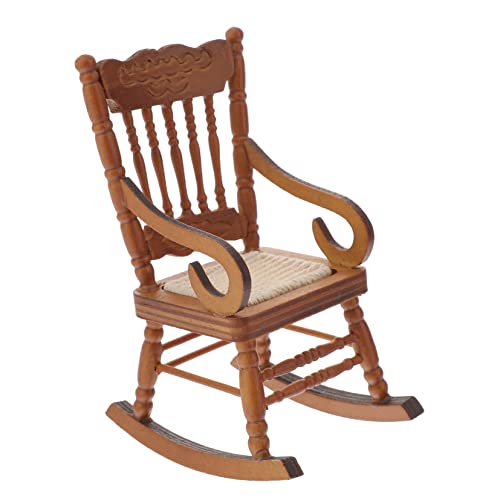 YARNOW Maßstab Stabile und Realistische Mini Holzmöbel für Puppenhaus Dekoration Vintage Stil Kleiner Sessel mit Armlehnen Braun YARNOW Maßstab Stabile und Realistische Mini Holzmöbel für Puppenhaus Dekoration Vintage Stil Kleiner Sessel mit Armlehnen Braun von YARNOW