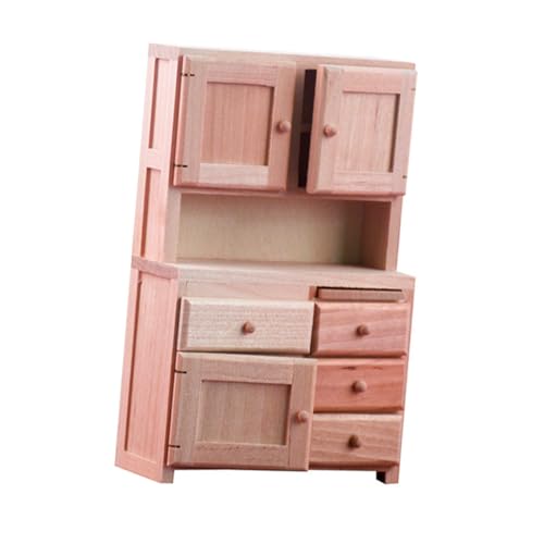 YARNOW Maßstab Unbemalt Vielseitiges Puppenhaus Möbel DIY Modellbausatz für Wohnzimmer Schlafzimmer Kreativität Fördernd Langlebiges Holzspielzeug von YARNOW