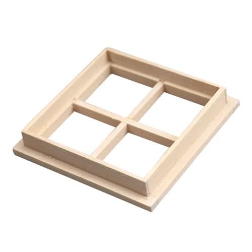 YARNOW Maßstab Ungefärbt Holz Puppenhaus Zubehör Realistisches Mini Fenster für Puppenhaus Dekoration YARNOW Maßstab Ungefärbt Holz Puppenhaus Zubehör Realistisches Mini Fenster für Puppenhaus Dekoration von YARNOW