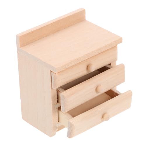 YARNOW Maßstab Vintage Schubladenschrank aus Miniatur Nachttisch Möbel für Puppenhaus Dekoration Elegantes Holz Schubladenmöbel für Miniaturzimmer YARNOW Maßstab Vintage Schubladenschrank aus Miniatur Nachttisch Möbel für Puppenhaus Dekoration Elegantes Holz Schubladenmöbel für Miniaturzimmer von YARNOW
