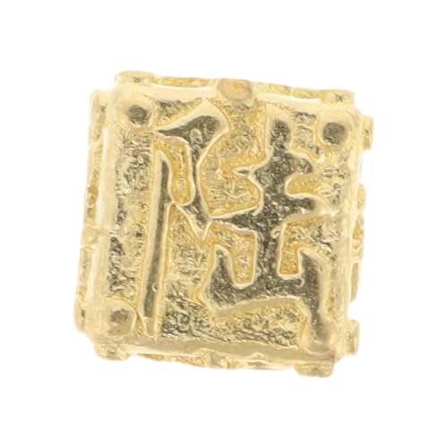 YARNOW Messingwürfel Chinesisches Spiel Briefzucht Mahjongg-zubehör Tragbare Metall -würfe Golden von YARNOW