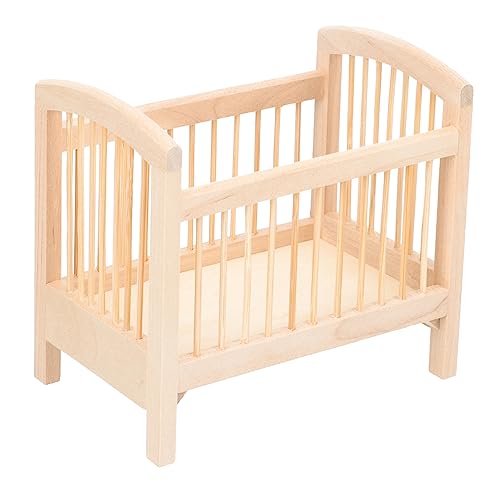YARNOW Mini Babybett Aus Holz Puppenhaus Zubehör Realistisches Krippenschmuck Modell Für Kinderzimmer Perfektes Für Besondere Anlässe Für Kreative Dekoration YARNOW Mini Babybett Aus Holz Puppenhaus Zubehör Realistisches Krippenschmuck Modell Für Kinderzimmer Perfektes Für Besondere Anlässe Für Kreative Dekoration von YARNOW