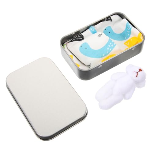 YARNOW Mini Bär Ornament in Blechdose Kuscheltier für Plüsch Mini Bär Dekoration für Kindergeburtstagsfeiern Schlafzimmer Wohnzimmer Autos und Mehr Sicher und Langlebig von YARNOW