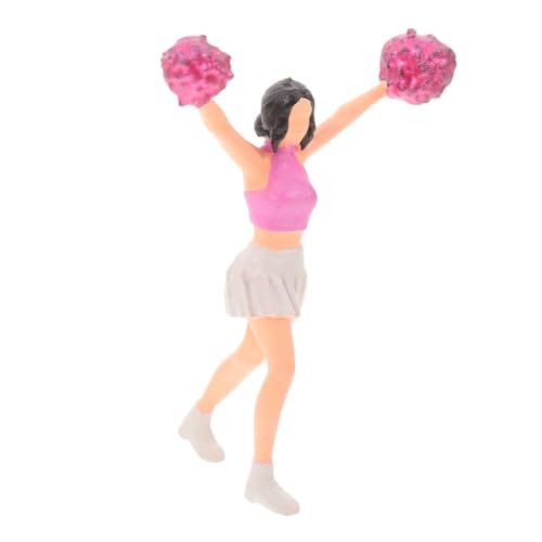 YARNOW Mini -Cheerleader -statuen -Aktion Figur Für Mikrolandschaft Und Doll Cheerleader Mit Harzpuppenstatue Und Miniaturpuppen von YARNOW