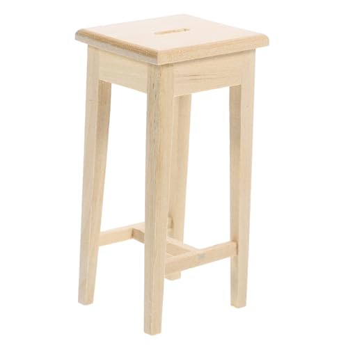 YARNOW Mini Hocker für Puppenhaus Miniaturmöbel mit Realistischem Design Abgerundete Kanten Geeignet als Puppenhaus Zubehör für Wohnzimmer Schlafzimmer und Garten Teilig von YARNOW