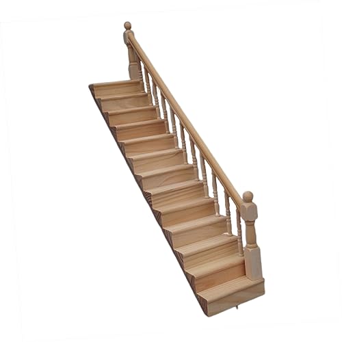 YARNOW Mini Holz Treppe Rechts Modellhaus Zubehör DIY Bausatz für Puppenhaus Dekoration für Wohnzimmer aus Leichtem Holz Kreativ und Sicher für Kinderzimmer YARNOW Mini Holz Treppe Rechts Modellhaus Zubehör DIY Bausatz für Puppenhaus Dekoration für Wohnzimmer aus Leichtem Holz Kreativ und Sicher für Kinderzimmer von YARNOW