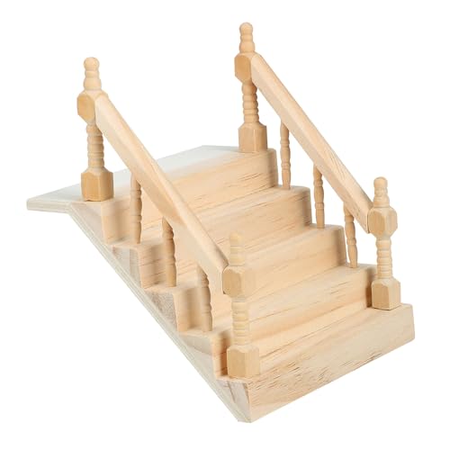 YARNOW Mini Holztreppe Für Puppenhaus Dekoration Für Szenen Modell Holztreppe Und Bastelprojekte von YARNOW