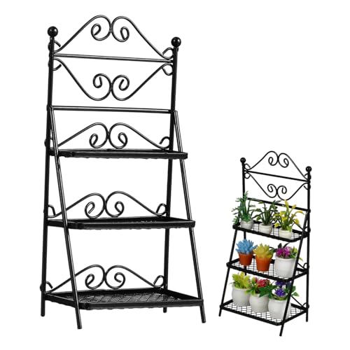YARNOW Mini-Pflanzenständer Mini-Blumentopfgestell Mini-Regal, Mini- Miniatur-Lagerregale Miniaturmöbel und Accessoires Mini-Regalornament Mini -Stand Eisen Schwarz YARNOW Mini-Pflanzenständer Mini-Blumentopfgestell Mini-Regal, Mini- Miniatur-Lagerregale Miniaturmöbel und Accessoires Mini-Regalornament Mini -Stand Eisen Schwarz von YARNOW