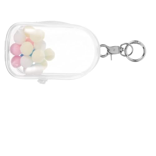 YARNOW Mini Puppen Aufbewahrungstasche Mit Schlüsselanhänger Transparente Für Minifiguren Und Puppen Tragbar Und Praktisch Für Außenbereich von YARNOW
