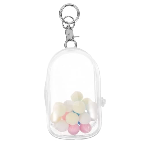 YARNOW Mini Puppen Aufbewahrungstasche Transparente Vitrine Für Puppen Praktische Display Mit Schlüsselanhänger Zum Schutz Von Sammlungen Und Mini Figuren von YARNOW