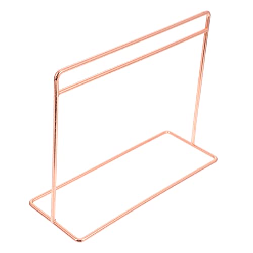 YARNOW Mini Puppenhaus Kleiderständer Aus Exquisites Regal Für Puppenkleidung Dekoratives Zubehör Für Puppenhäuser Roségold von YARNOW