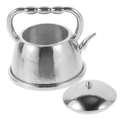 YARNOW Mini -Retro - Teekannen Wasserkocher Mini-Teekessel drinnen Party Dekoration Mini- - Teekessel Modell Teeverzierung Metall Silver YARNOW Mini -Retro - Teekannen Wasserkocher Mini-Teekessel drinnen Party Dekoration Mini- - Teekessel Modell Teeverzierung Metall Silver von YARNOW