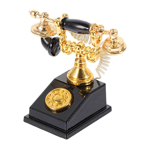 YARNOW Mini Telefon Modell Simuliertes Für Puppenhaus Zubehör Vintage Für Wohnzimmer von YARNOW