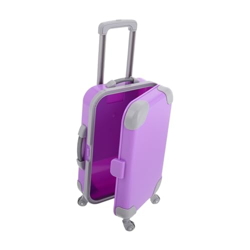 YARNOW Mini-Trolley Mini-gepäck-partygeschenk Kleiner Koffer Für Puppen Minikoffer Für Puppen Puppenkoffer Mini-Koffer Spielzeugkoffer Puppenhauszubehör Violet Abs von YARNOW