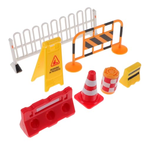YARNOW Mini Verkehrsschilder Set Teiliges Lernspielzeug für Verkehrssicherheitsspielzeug Dekoration für Puppenhäuser und Bildungsanwendungen Kindergarten und Schule von YARNOW