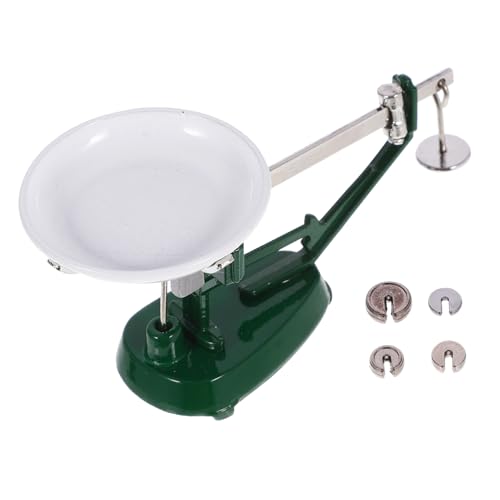 YARNOW Mini Waage Hausdekoration Ornament Retro Mini Waage Waage Statue Kleine Waage Waage Schmuck Kleine Waage Dekorative Waage Eisen Grün von YARNOW
