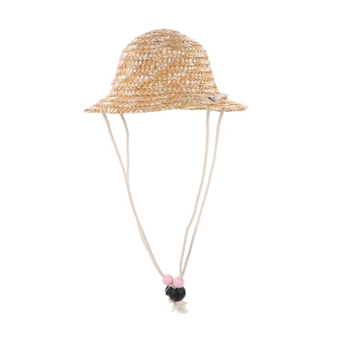 YARNOW Mini Woven Straw Round Hat Dekorativer Mini Hut für Puppen für DIY Dekoration und Puppenhaus Langlebig und Farbecht Perfektes Zubehör für Partys und Kreative Bastelprojekte von YARNOW