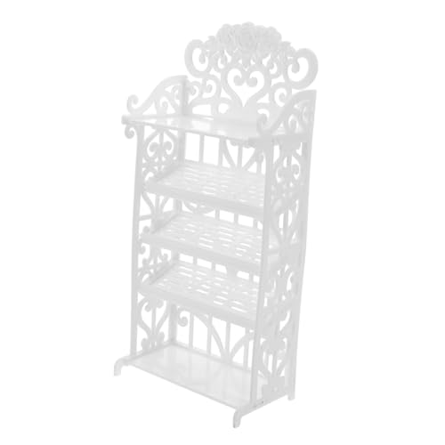YARNOW Mini-puppenschuhregal Puppenhauszubehör Miniatur-Schuhe Mini-puppenhausmöbel Schrank Für Puppenmöbel Puppenschrank Puppenhaus-Badezimmer-Accessoires Puppenhauskommode Plastik Weiß von YARNOW