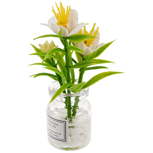 YARNOW Miniatur Bonsai Pflanze Künstliche Deko für Puppenhaus Wohnung Elegantes Mini Ornament für Kleine Räume Pflegeleichtes Accessoire für Garten Innendekor von YARNOW