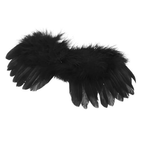 YARNOW Miniatur Engel Flügel Kostüm für Erwachsene Schwarze Baumwolle für Halloween Weihnachten Cosplay und Partys Bequem und Vielseitig Einsetzbar YARNOW Miniatur Engel Flügel Kostüm für Erwachsene Schwarze Baumwolle für Halloween Weihnachten Cosplay und Partys Bequem und Vielseitig Einsetzbar von YARNOW