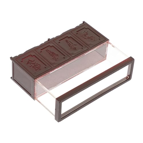 YARNOW Miniatur Fischglas mit Fischmodell Dekorativer Sandtisch Schmuck Mini Haus Zubehör für Puppenhaus und Schreibtisch Vintage Aquarium Ornament für Heim und Bürodeko von YARNOW