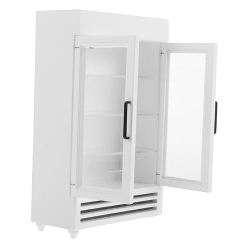 YARNOW Miniatur Holz Kühlschrank Getränkekühler für Rollenspiele und Bastelprojekte Robust und Vielseitig Einsetzbar von YARNOW