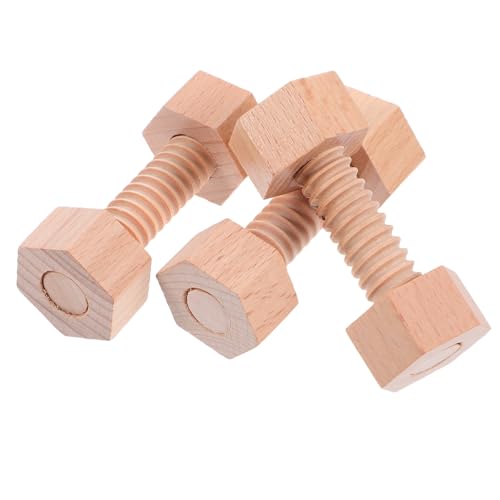 YARNOW Miniatur Holzschrauben für Kleinkinder Stabiles Schrauben Mutternspielzeug Feinmotorik Hand Augen koordination und Räumlichem Denken für Interaktives Eltern Junge Mädchen Spiel von YARNOW