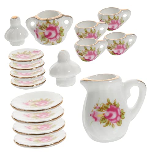 YARNOW Miniatur Keramik Teeservice Puppenhaus Zubehör Realistisches Kompaktes Set mit und Tasse Dekoratives Miniatur Teeset für Puppenhaus Stilvolle Tischdekoration für Kinderzimmer YARNOW Miniatur Keramik Teeservice Puppenhaus Zubehör Realistisches Kompaktes Set mit und Tasse Dekoratives Miniatur Teeset für Puppenhaus Stilvolle Tischdekoration für Kinderzimmer von YARNOW