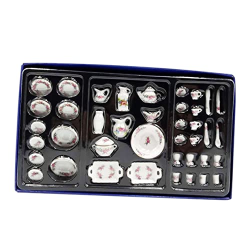 YARNOW Miniatur Keramisches Geschirr Set für Puppenhaus Maßstab Mini Küchenaccessoires Realistische Tischdekoration für Kreative Spielwelten YARNOW Miniatur Keramisches Geschirr Set für Puppenhaus Maßstab Mini Küchenaccessoires Realistische Tischdekoration für Kreative Spielwelten von YARNOW