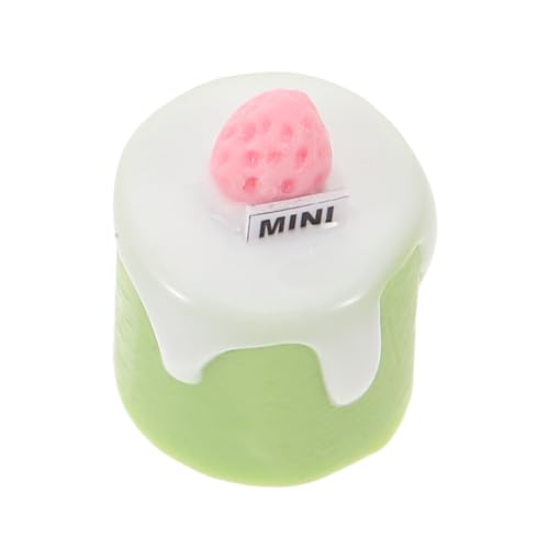 YARNOW Miniatur Kuchen Dekoration Realistische Simulation Matcha Dessert Modell Klein Leicht Tragbar Puppenhaus Deko Fotorequisite Vielseitig für DIY Basteln und Miniatur Sammlungen von YARNOW