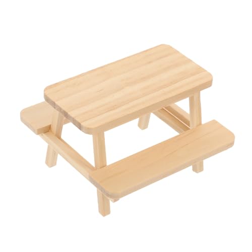 YARNOW Miniatur Picknicktisch und Stuhl aus Holz Puppenhaus Möbel Requisiten für Kreative Szenerien Realistisches Design für Miniaturhäuser und Dekoration YARNOW Miniatur Picknicktisch und Stuhl aus Holz Puppenhaus Möbel Requisiten für Kreative Szenerien Realistisches Design für Miniaturhäuser und Dekoration von YARNOW