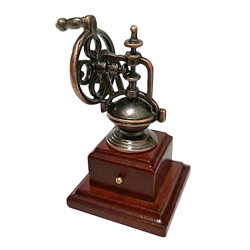 YARNOW Miniatur Puppenhaus Kaffeemaschine Modell Realistische Handkurbel Kaffeemühle Vintage Design Farblich Sortiert Puppenmöbel Zubehör für DIY und Sammler Zufällige Zufällige Farbe von YARNOW