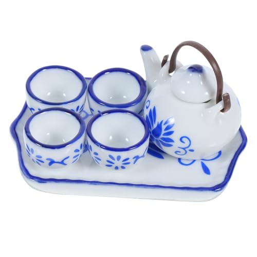 YARNOW Miniatur Puppenhaus Keramik Teeservice Set Blaues Chinesisches Teeaccessoire für DIY Dekoration Robustes Wasserdichtes Miniatur Teekannen Modell für Puppenhäuser Teilig YARNOW Miniatur Puppenhaus Keramik Teeservice Set Blaues Chinesisches Teeaccessoire für DIY Dekoration Robustes Wasserdichtes Miniatur Teekannen Modell für Puppenhäuser Teilig von YARNOW