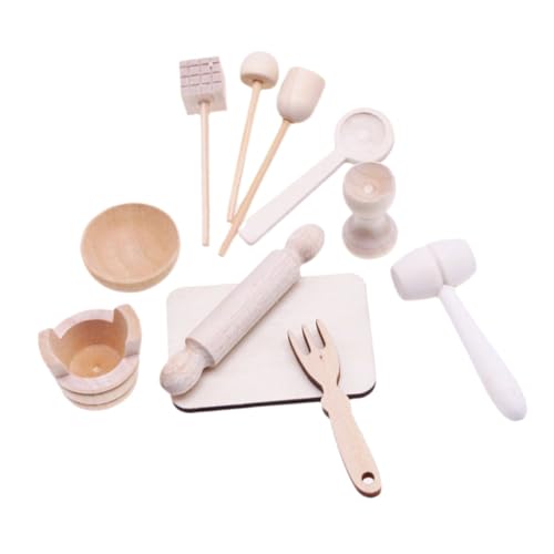 YARNOW Miniatur Puppenhaus Küchen Zubehör Teilig Holz Backutensilien Miniatur Küchenrequisiten für Puppenhaus Dekoration und Mini Szene YARNOW Miniatur Puppenhaus Küchen Zubehör Teilig Holz Backutensilien Miniatur Küchenrequisiten für Puppenhaus Dekoration und Mini Szene von YARNOW