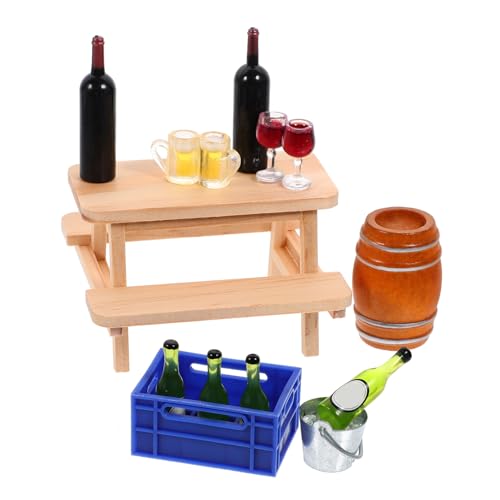 YARNOW Miniatur Puppenhaus Weinlager Set Teilig Detailgetreuer Mini Weinfass Bierfass Eiswürfel und Eimer Puppenhaus Zubehör Handgefertigt Sicher Realistische Mini Dekoration YARNOW Miniatur Puppenhaus Weinlager Set Teilig Detailgetreuer Mini Weinfass Bierfass Eiswürfel und Eimer Puppenhaus Zubehör Handgefertigt Sicher Realistische Mini Dekoration von YARNOW