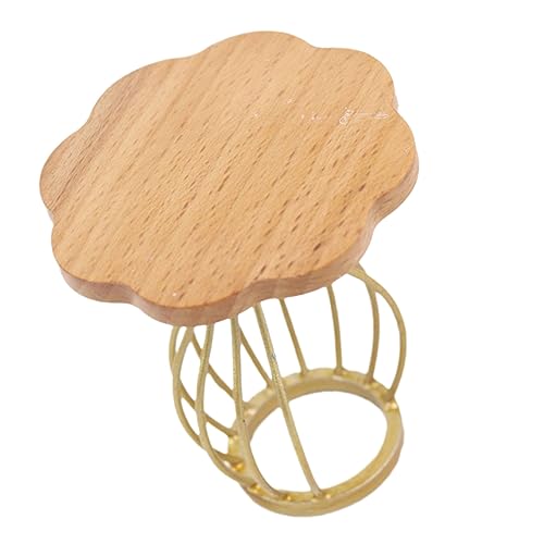 YARNOW Miniatur Puppenhausmöbel Holztisch Realistisches Mini Tee und Kaffeetisch Modell Handarbeit Dekorativ für Puppenhaus Teiliges von YARNOW